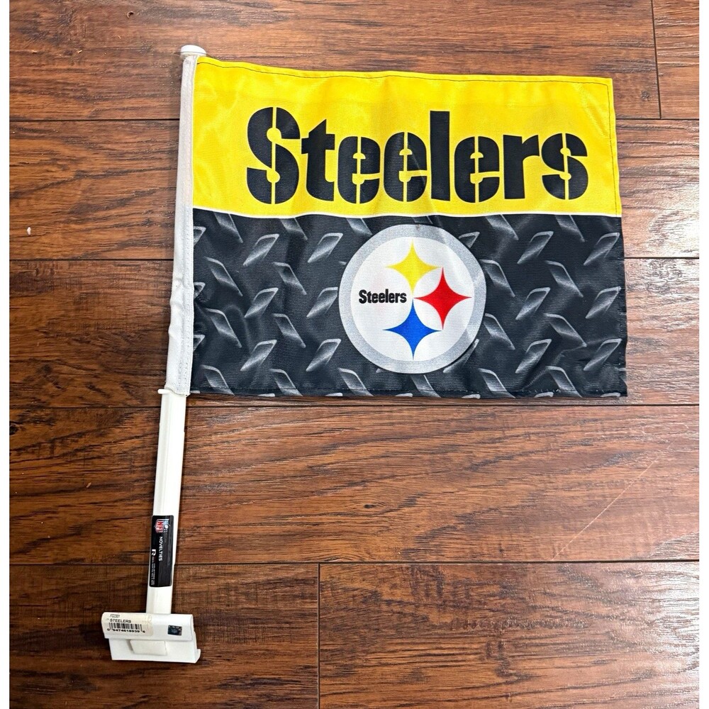 NFL Novelties Pittsburgh Steelers NFL Football Flag Yellow/Black w/ Pole FG2031